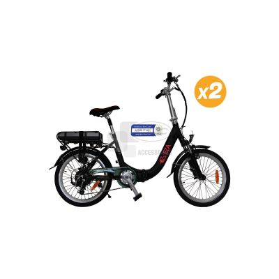 2 Vélos à assistance électrique pliant Noir Classic